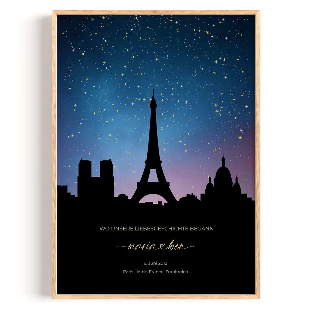 Sternenhimmel Stadt Paris